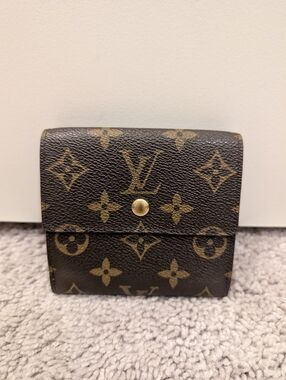 Authentic Louis Vuitton Monogram Canvas Small Wallet - Brown